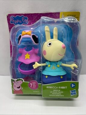 Peppa Pig Rebecca Rabbit Dress-Up Figure - Pink, Yellow & Blue
